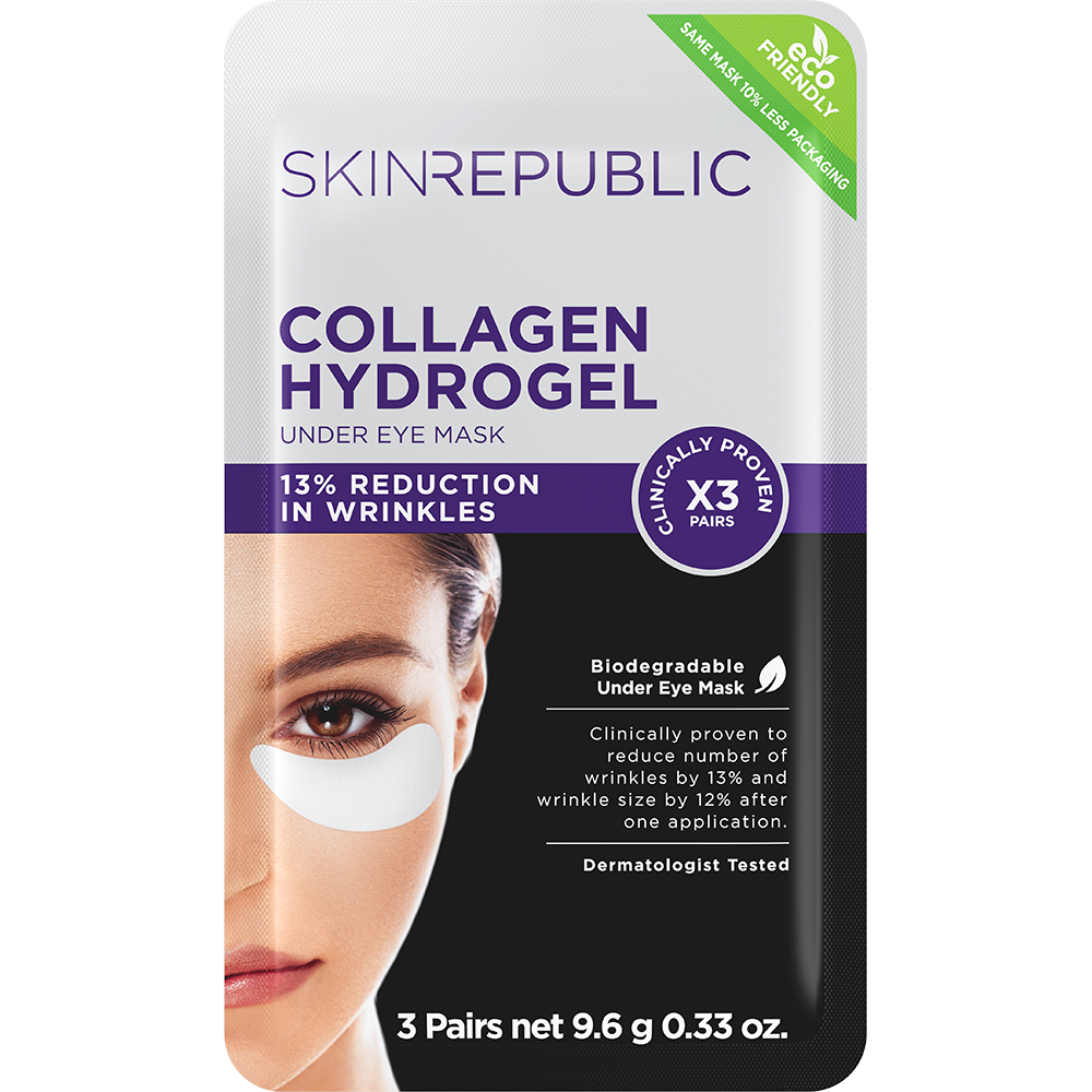 Collagen Biodegradable Hydrogel Under Eye Patch (3 Pairs)