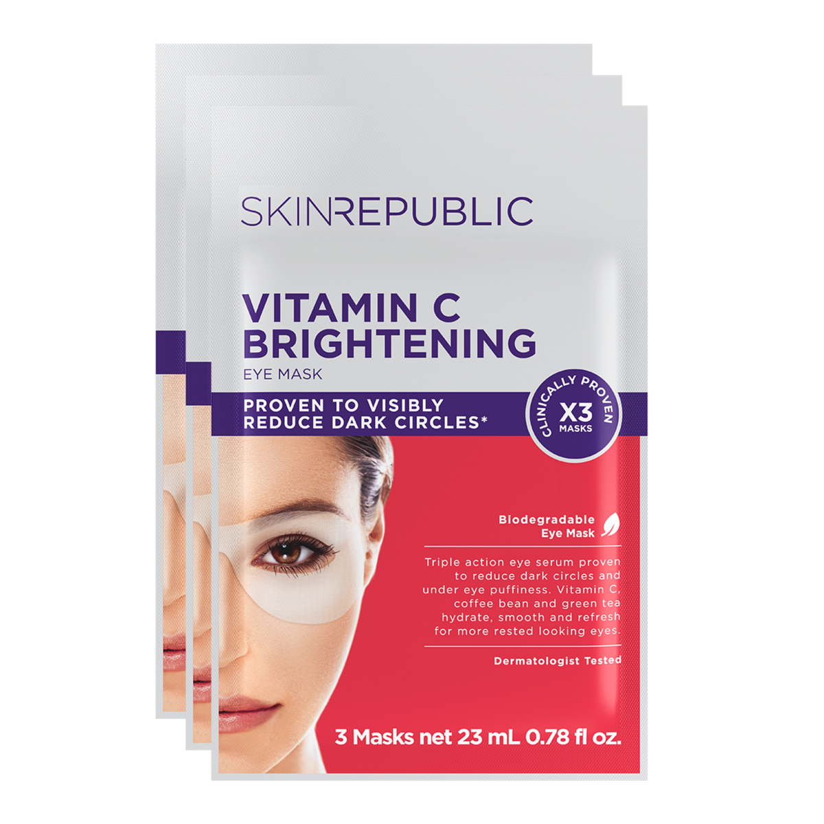 Brightening Vitamin C Biodegradable Face Mask Sheet x 3