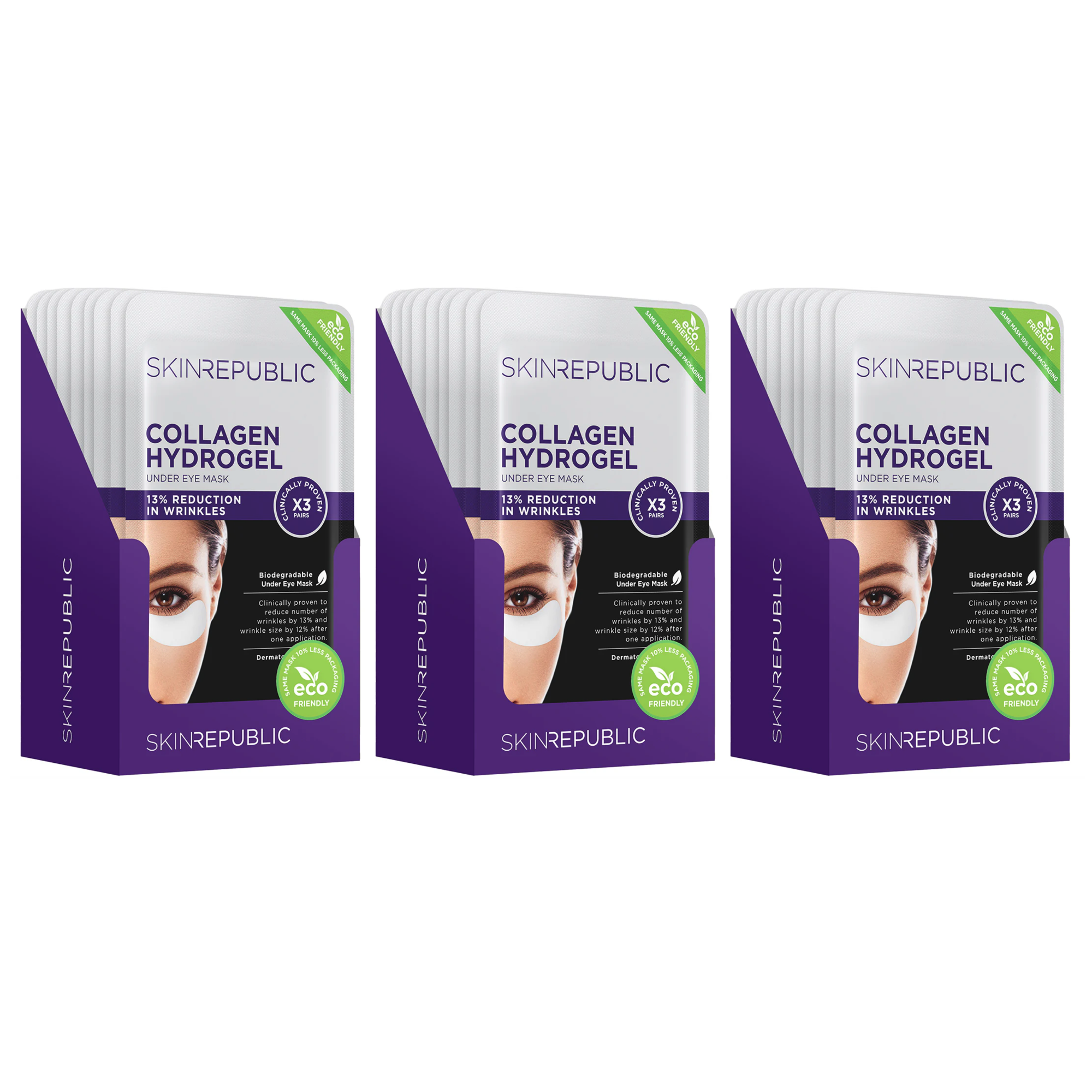 10 Pack Collagen Biodeg Hydrogel Under Eye Patch  x 3