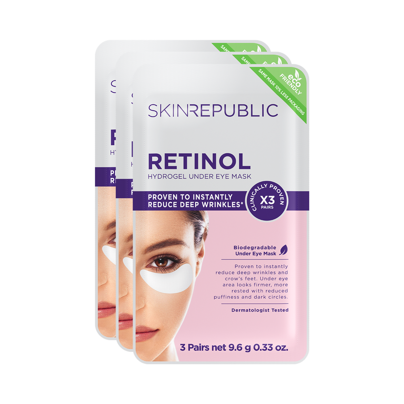 Retinol Biodegradable Hydrogel Under Eye Patch  x 3