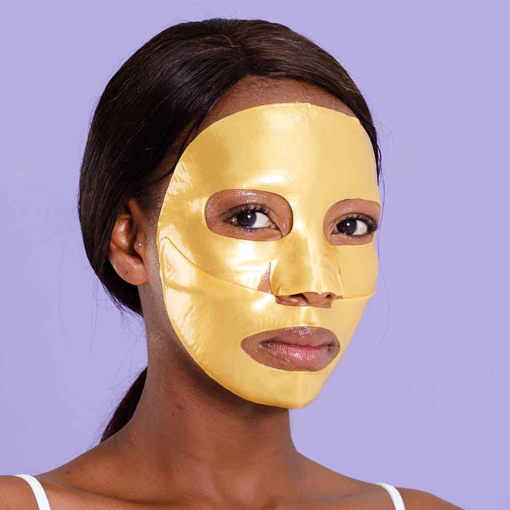 10 Pack Gold Hydrogel Face Mask, Gold Facial